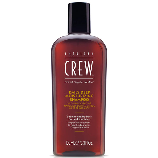 American Crew Shampoo for Men, Daily Deep Moisturizer, Naturally Derived, Vegan Formula, Citrus Mint Fragrance, 3.3 Fl Oz