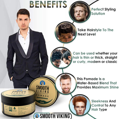 Smooth Viking Medium Hold & High Shine Pomade