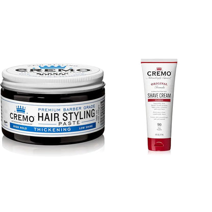 Cremo Barber-Grade Hair Styling & Shaving Bundle – For Perfect Hair & Shave Every Time