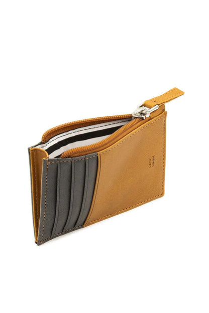 Case Look Men's Alex 03 Tan Zipper Wallet