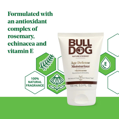 Bulldog Men’s Skincare Age Defense Moisturizer – 3.3 Fl Oz