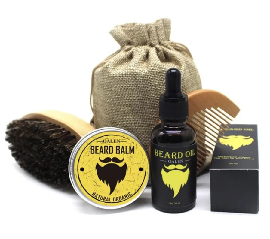 Men's 4-Piece Beard Growth Kit – Unlock Your Full Beard Potential