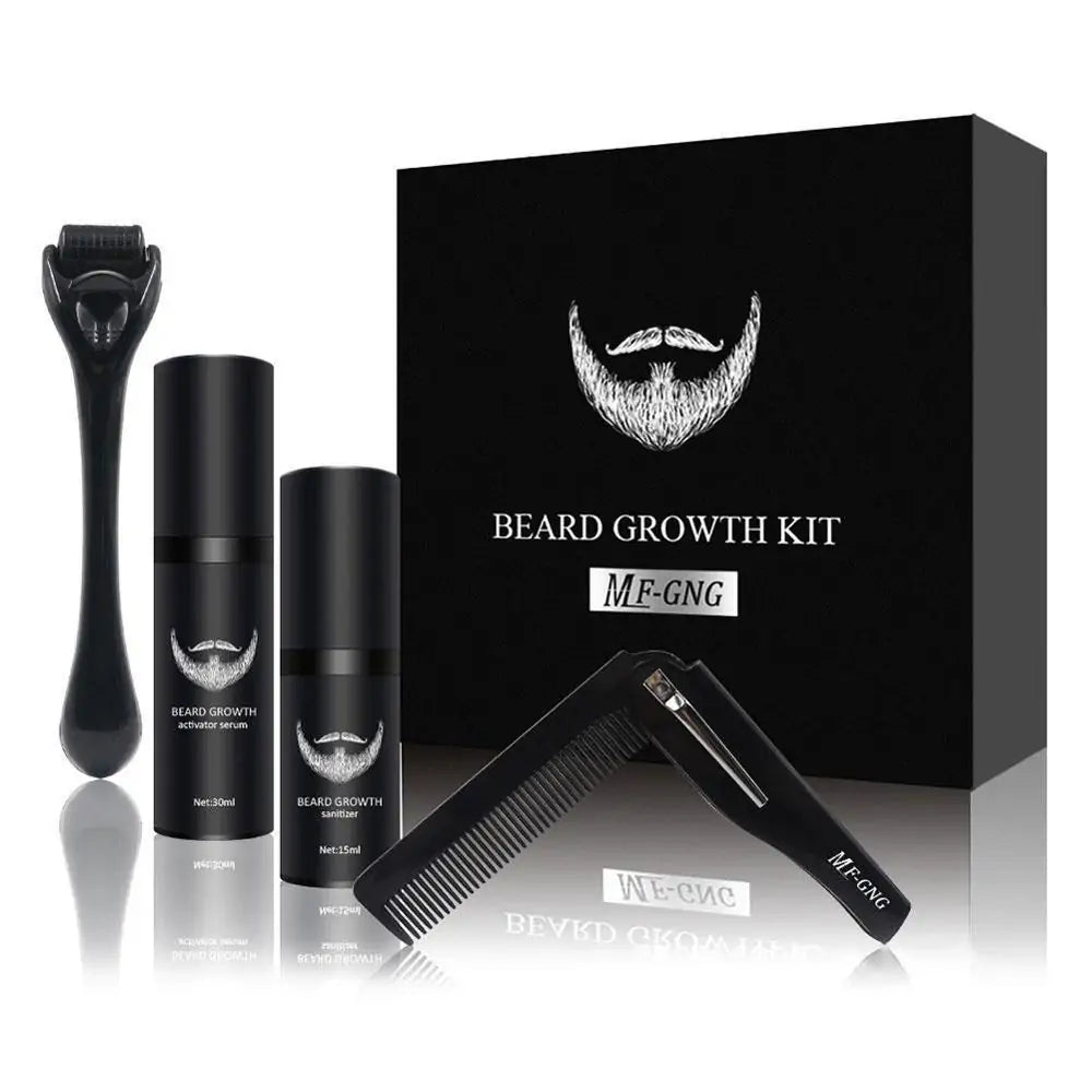 Men's 4-Piece Beard Growth Kit – Unlock Your Full Beard Potential