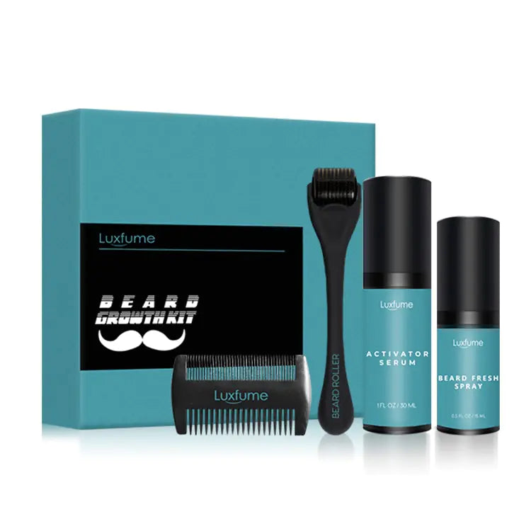 Men's 4-Piece Beard Growth Kit – Unlock Your Full Beard Potential