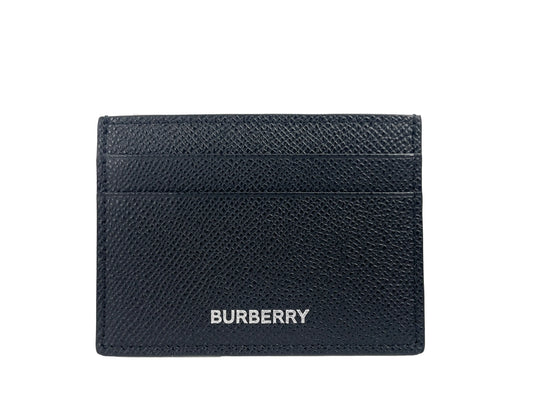 Burberry Sandon Black Grained Leather Card Case Wallet