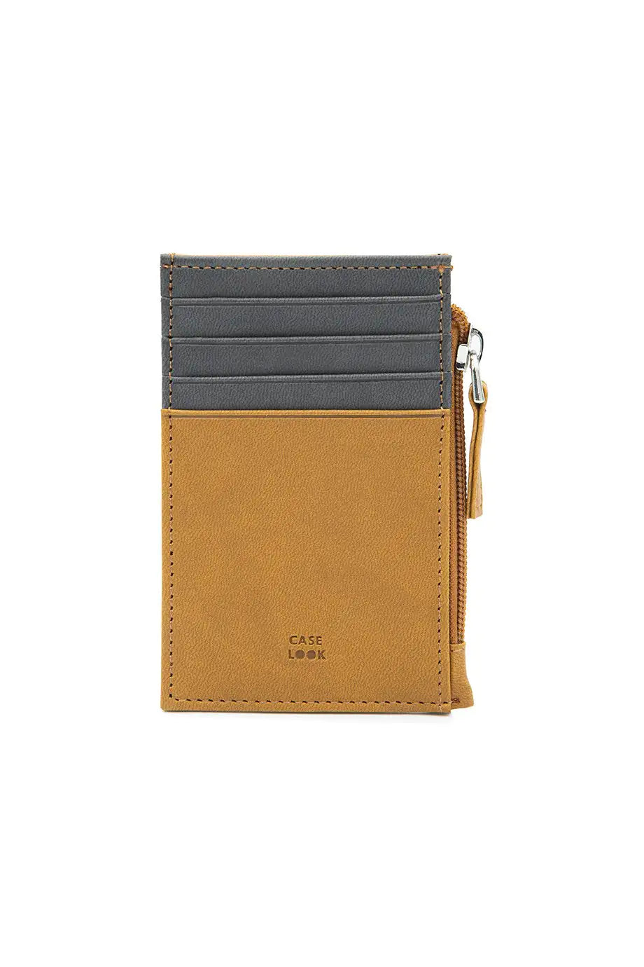 Case Look Men's Alex 03 Tan Zipper Wallet