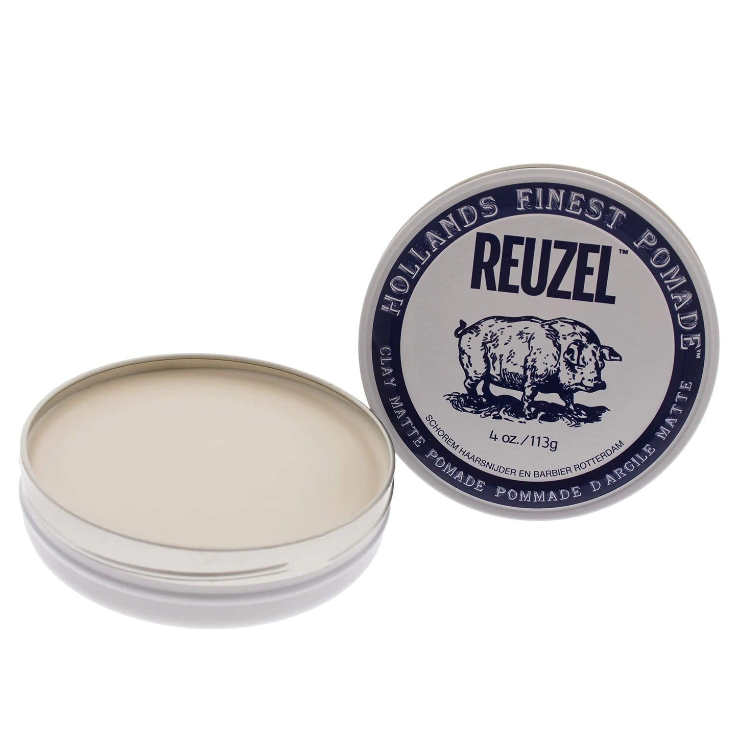 REUZEL Clay Matte Pomade – Medium Hold, No Shine, Water Soluble Styling