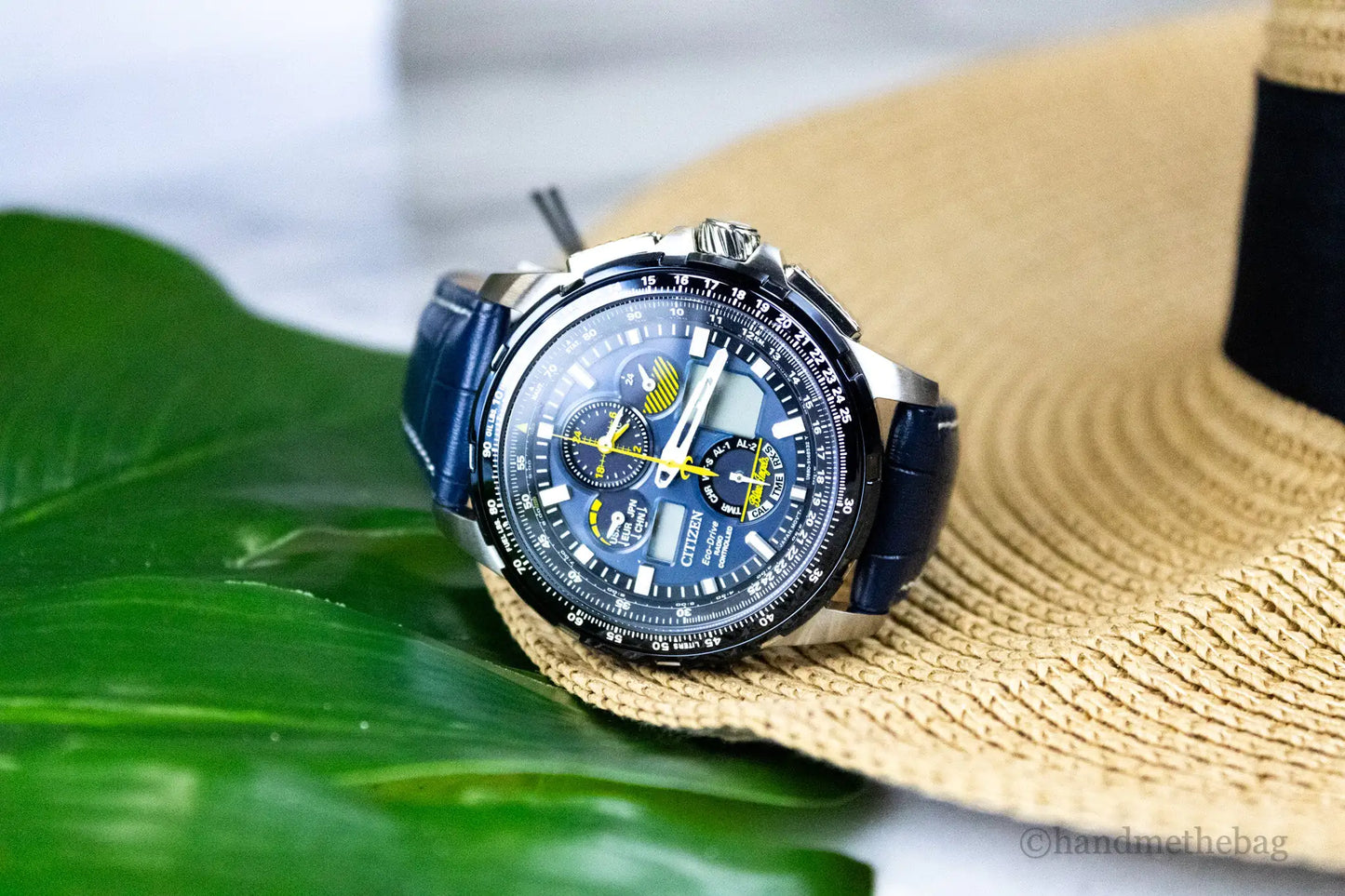 Citizen Promaster Skyhawk A-T Blue Angels Watch with Crocodile Print Strap