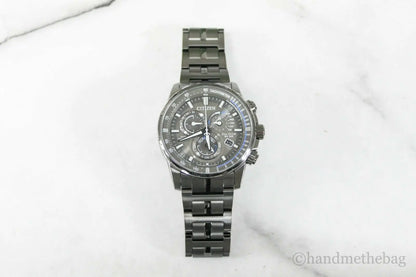 Citizen Eco-Drive Men’s PCAT Gunmetal Stainless Steel Bracelet Watch