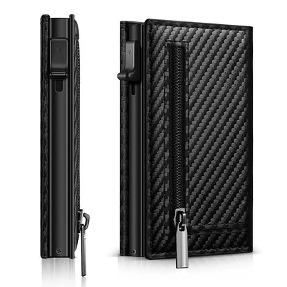 Men's Carbon Fiber Magnetic Card Holder